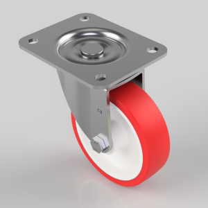 Polyurethane Nylon Plate Swivel Castor 125mm 300kg Load