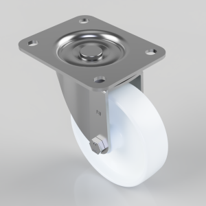 Nylon Plate Swivel Castor 125mm 300kg Load