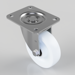 Nylon Plate Swivel Castor 125mm 500kg Load