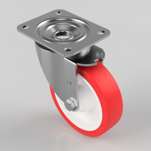 Polyurethane Nylon Plate Swivel Castor 150mm 500kg Load