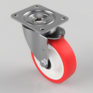 Polyurethane Nylon Plate Swivel Castor 150mm 500kg Load