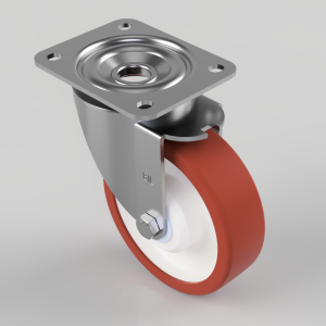 Polyurethane Nylon Plate Swivel Castor 150mm 500kg Load
