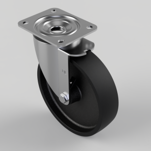 Cast Iron Plate Swivel Castor 200mm 500kg Load