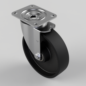 Cast Iron Plate Swivel Castor 200mm 500kg Load