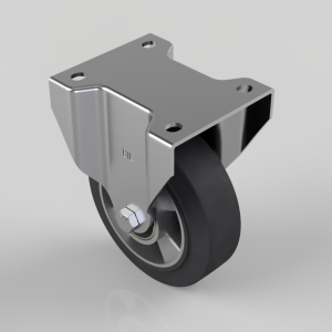 Elastic Rubber on Aluminium Plate Fixed Castor 150mm 350kg Load