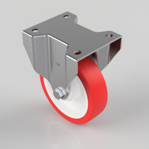 Polyurethane Nylon Plate Fixed Castor 150mm 500kg Load