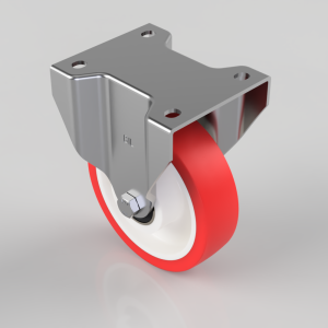 Polyurethane Nylon Plate Fixed Castor 150mm 500kg Load