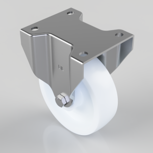 Nylon Plate Fixed Castor 150mm 500kg Load