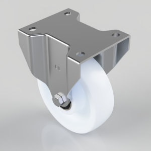 Nylon Plate Fixed Castor 150mm 500kg Load