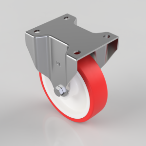 Polyurethane Nylon Plate Fixed Castor 160mm 450kg Load