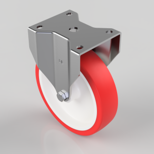 Polyurethane Nylon Plate Fixed Castor 200mm 500kg Load