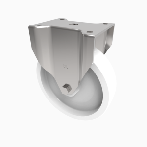 Nylon Plate Fixed Castor 200mm 500kg Load