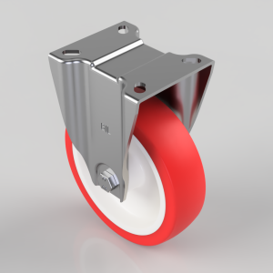 Polyurethane Nylon Plate Fixed Castor 150mm 350kg Load