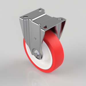Polyurethane Nylon Plate Fixed Castor 150mm 400kg Load
