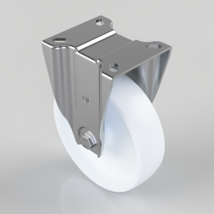 Nylon Plate Fixed Castor 150mm 300kg Load