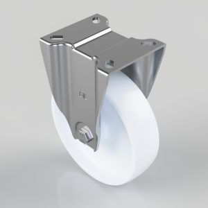 Nylon Plate Fixed Castor 150mm 300kg Load