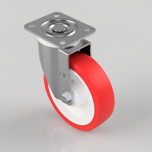 Polyurethane Nylon Plate Swivel Castor 150mm 350kg Load