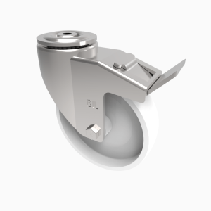 Nylon Bolt Hole Swivel Castor Brake 150mm 300kg Load