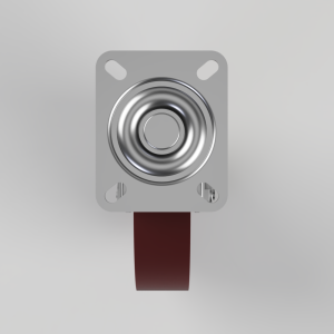 Square metal control plate featuring a circular push‑button with a red pull strap below it.