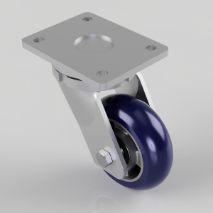 Softer Ergonomic Polyurethane Plate Swivel Castor 125mm 350kg Load