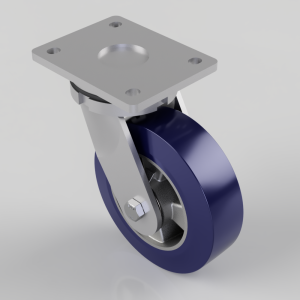 Softer  Polyurethane Plate Swivel Castor 160mm 550kg Load