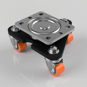 Scenery Skate Polyurethane Cast Iron Plate Swivel Castor 35mm 225kg Load
