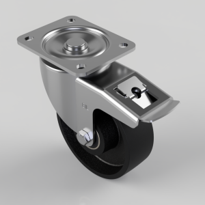 Cast Iron Plate Swivel Castor Brake 150mm 700kg Load