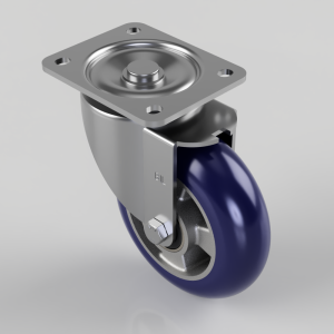 Soft Ergonomic Speed Polyurethane Plate Swivel Castor 160mm 550kg Load