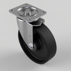 Cast Iron Plate Swivel Castor 200mm 700kg Load