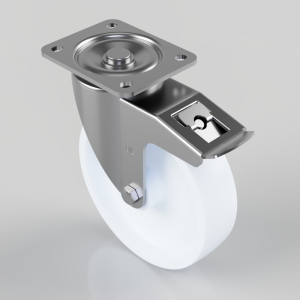 Nylon Plate Swivel Castor Brake 200mm 700kg Load