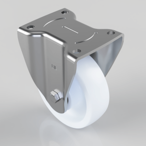 Nylon Plate Fixed Castor 150mm 700kg Load