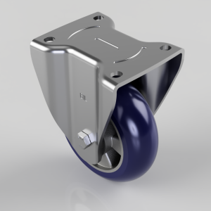 Soft Ergonomic Speed Polyurethane Plate Fixed Castor 150mm 500kg Load