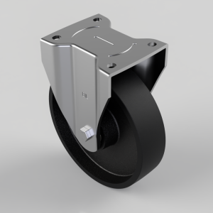 Cast Iron Plate Fixed Castor 200mm 700kg Load