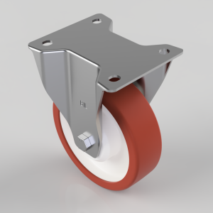 Polyurethane Nylon Plate Fixed Castor 150mm 350kg Load