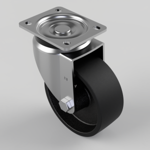 Cast Iron Plate Swivel Castor 125mm 500kg Load