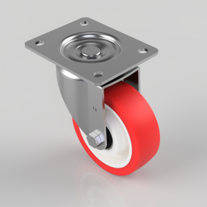 Polyurethane Nylon Plate Swivel Castor 125mm 350kg Load