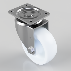 Nylon Plate Swivel Castor 125mm 500kg Load