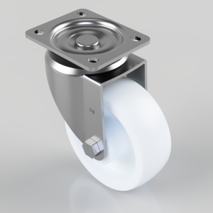 Nylon Plate Swivel Castor 125mm 500kg Load