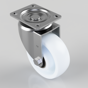 Nylon Plate Swivel Castor 125mm 500kg Load