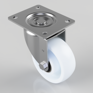 Nylon Plate Swivel Castor 125mm 500kg Load