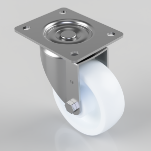 Nylon Plate Swivel Castor 125mm 500kg Load