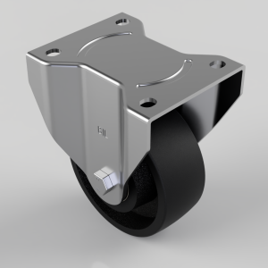 Cast Iron Plate Fixed Castor 125mm 500kg Load