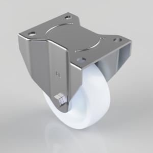 Nylon Plate Fixed Castor 125mm 500kg Load