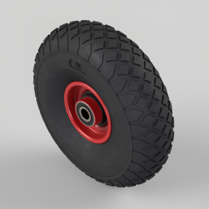 Puncture Proof Polyurethane 300mm Ball Bearing Wheel 150kg Load