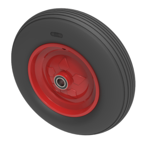 Puncture Proof Polyurethane 400mm Ball Bearing Wheel 200kg Load