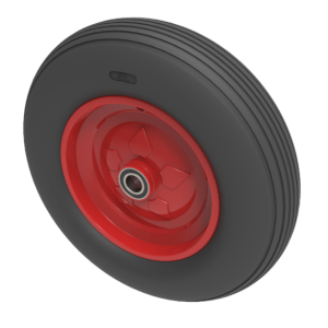 Puncture Proof Polyurethane 400mm Ball Bearing Wheel 200kg Load
