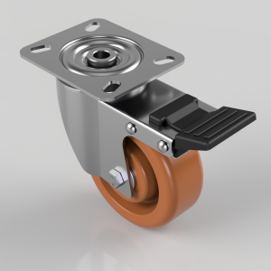 Phenolic Plate Swivel Castor Brake 100mm 150kg Load
