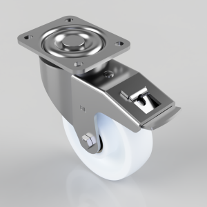 Nylon Plate Swivel Castor Brake 150mm 1000kg Load