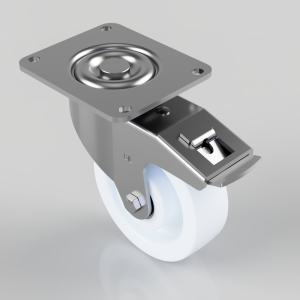 Nylon Plate Swivel Castor Brake 150mm 600kg Load