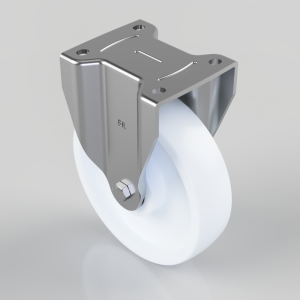 Nylon Plate Fixed Castor 200mm 1000kg Load